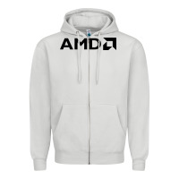 Dove Grey ryzen amd wine Zipper Hoodie - linhVisuals