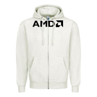 Oatmeal Heather ryzen amd wine Zipper Hoodie - linhVisuals
