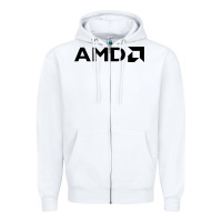 White ryzen amd wine Zipper Hoodie - linhVisuals