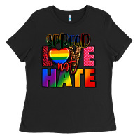 Black spread love not hate Ladies Tee - FaDigitalArtStudio