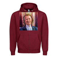 Burgundy andre rieu violinist smile Zipper Hoodie - linhVisuals