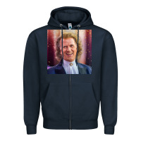Navy andre rieu violinist smile Zipper Hoodie - linhVisuals