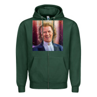 Sports Green andre rieu violinist smile Zipper Hoodie - linhVisuals