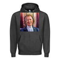 Charcoal Heather andre rieu violinist smile Zipper Hoodie - linhVisuals