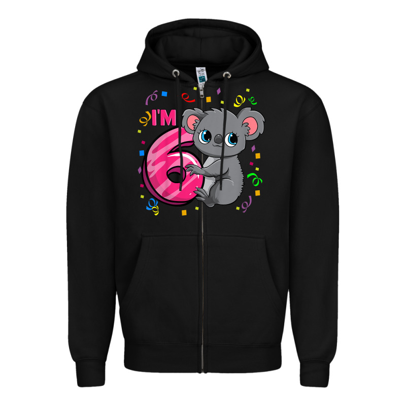 Kids 6th Birthday Shirt For Girls Koala Bear 6 Years Old T Shirt Zipper Hoodie by linhVisuals | Teevron