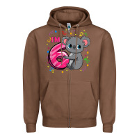 Chestnut kids 6th birthday shirt for girls koala bear 6 years old t shirt Zipper Hoodie - linhVisuals