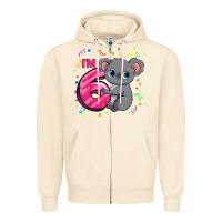 Sandshell kids 6th birthday shirt for girls koala bear 6 years old t shirt Zipper Hoodie - linhVisuals