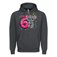 Smoke kids 6th birthday shirt for girls koala bear 6 years old t shirt Zipper Hoodie - linhVisuals