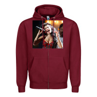 Burgundy amy winehouse's hologram will tour Zipper Hoodie - linhVisuals