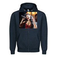 Navy amy winehouse's hologram will tour Zipper Hoodie - linhVisuals