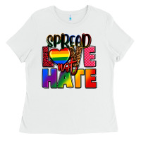 White spread love not hate Ladies Tee - FaDigitalArtStudio