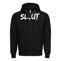 Black salt lake utah slut Zipper Hoodie - linhVisuals