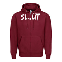 Burgundy salt lake utah slut Zipper Hoodie - linhVisuals