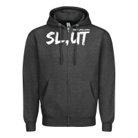 Charcoal Heather salt lake utah slut Zipper Hoodie - linhVisuals