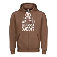Chestnut kids mommy will you marry my daddy funny marriage proposal t shirt Zipper Hoodie - linhVisuals