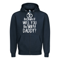 Navy kids mommy will you marry my daddy funny marriage proposal t shirt Zipper Hoodie - linhVisuals