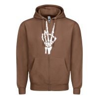 Chestnut skeleton peace Zipper Hoodie - linhVisuals