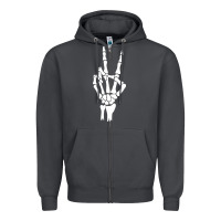 Smoke skeleton peace Zipper Hoodie - linhVisuals
