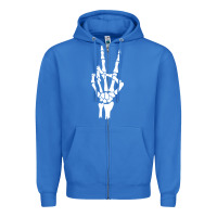 True Royal skeleton peace Zipper Hoodie - linhVisuals