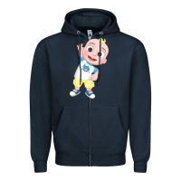 Navy jj cocomelon babyshark Zipper Hoodie - linhVisuals