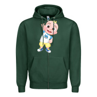 Sports Green jj cocomelon babyshark Zipper Hoodie - linhVisuals