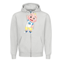 Dove Grey jj cocomelon babyshark Zipper Hoodie - linhVisuals
