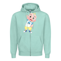 Seafoam jj cocomelon babyshark Zipper Hoodie - linhVisuals