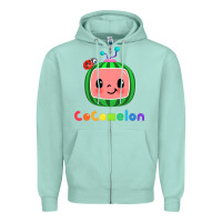 Seafoam cocomelon Zipper Hoodie - linhVisuals