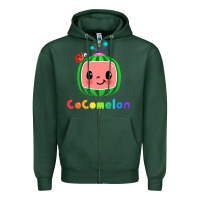 Sports Green cocomelon Zipper Hoodie - linhVisuals
