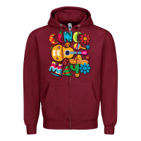Burgundy cinco de mayo mexican fiesta 5 de mayo t shirt Zipper Hoodie - linhVisuals