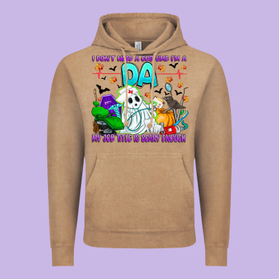 I Don't Need A Costume Im A Da My Job Title Is Sca Vintage Hoodie Designed By Cowhidedigitalart