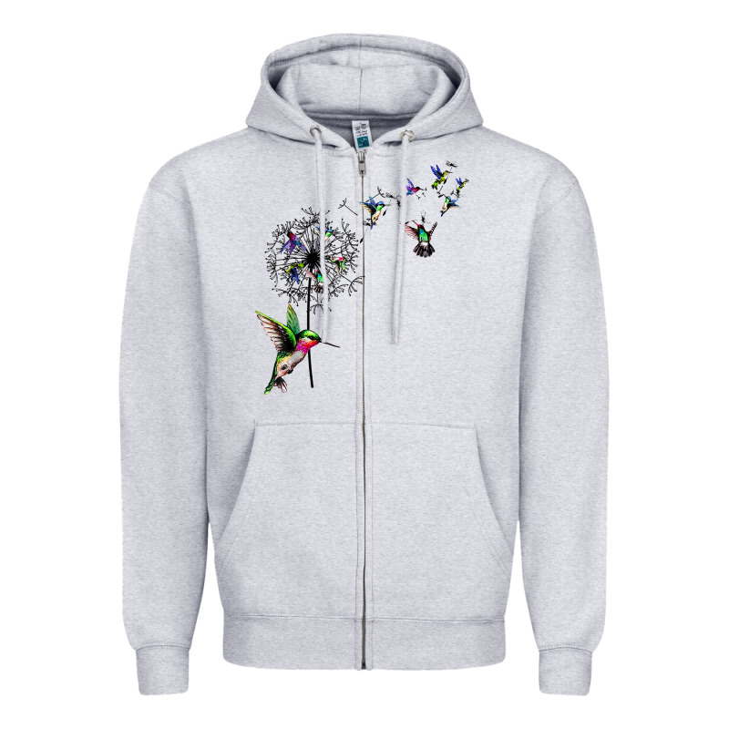 Bird Hummingbird Dandelion Flowers Shirt For Women Men T Shirt Zipper Hoodie by linhVisuals | Teevron