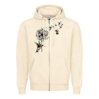 Sandshell bird hummingbird dandelion flowers shirt for women men t shirt Zipper Hoodie - linhVisuals