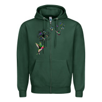 Sports Green bird hummingbird dandelion flowers shirt for women men t shirt Zipper Hoodie - linhVisuals