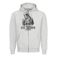 Dove Grey ave maria schubert latin mass blessed mother hail mary lady t shirt Zipper Hoodie - linhVisuals