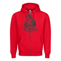 Red ave maria schubert latin mass blessed mother hail mary lady t shirt Zipper Hoodie - linhVisuals