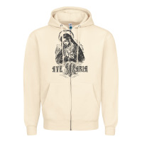 Sandshell ave maria schubert latin mass blessed mother hail mary lady t shirt Zipper Hoodie - linhVisuals