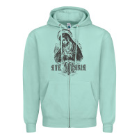 Seafoam ave maria schubert latin mass blessed mother hail mary lady t shirt Zipper Hoodie - linhVisuals