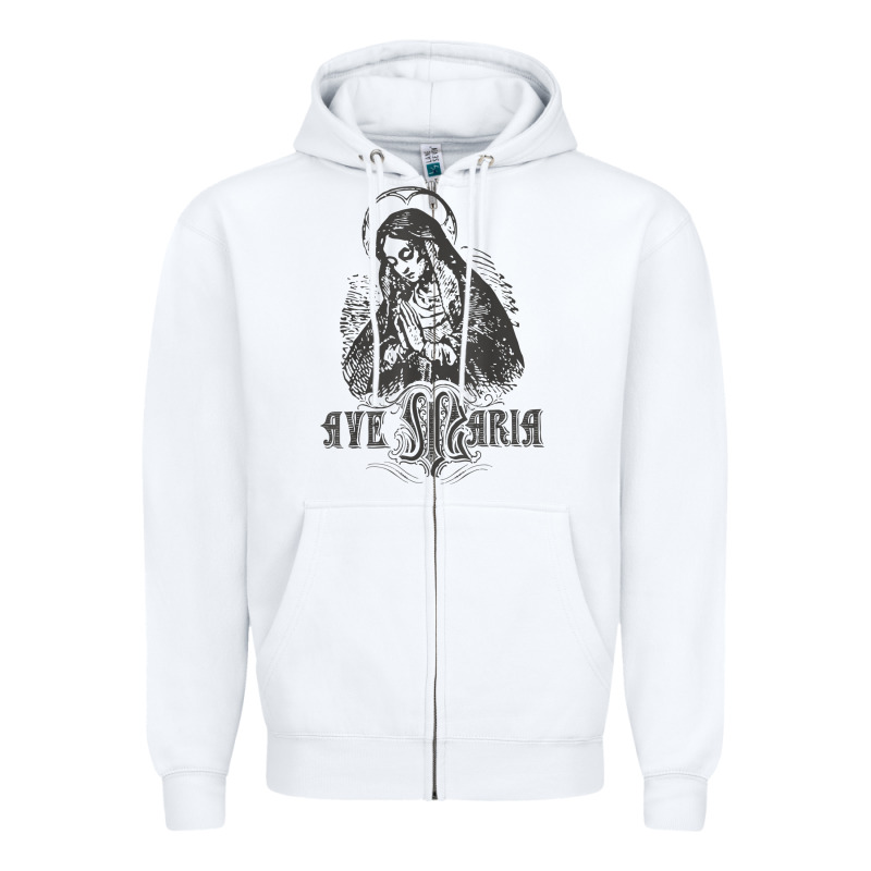Ave Maria Schubert Latin Mass Blessed Mother Hail Mary Lady T Shirt Zipper Hoodie by linhVisuals | Teevron