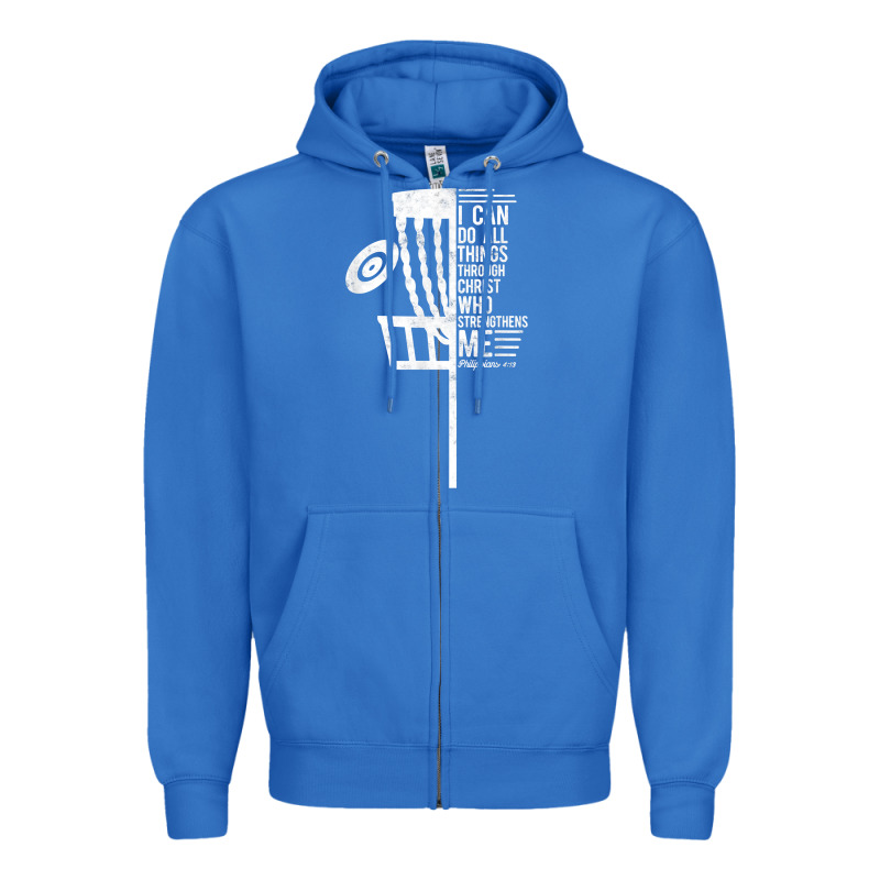 Christian Disc Golf I Can Do All Things Philippians 4 13 T Shirt Zipper Hoodie by linhVisuals | Teevron