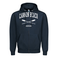 Navy cannon beach oregon vintage nautical crossed oars t shirt Zipper Hoodie - linhVisuals