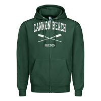 Sports Green cannon beach oregon vintage nautical crossed oars t shirt Zipper Hoodie - linhVisuals
