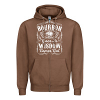 Chestnut bourbon goes in wisdom comes out funny whiskey lover gift premium t sh Zipper Hoodie - linhVisuals
