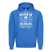 True Royal bourbon goes in wisdom comes out funny whiskey lover gift premium t sh Zipper Hoodie - linhVisuals