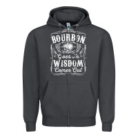 Smoke bourbon goes in wisdom comes out funny whiskey lover gift premium t sh Zipper Hoodie - linhVisuals