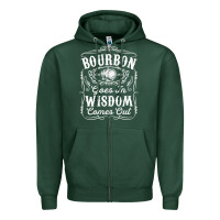 Sports Green bourbon goes in wisdom comes out funny whiskey lover gift premium t sh Zipper Hoodie - linhVisuals