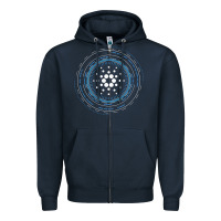 Navy cardano ada crypto cryptocurrency t shirt Zipper Hoodie - linhVisuals