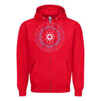 Red cardano ada crypto cryptocurrency t shirt Zipper Hoodie - linhVisuals
