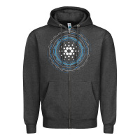 Charcoal Heather cardano ada crypto cryptocurrency t shirt Zipper Hoodie - linhVisuals