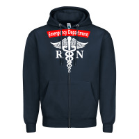 Navy emergency department nursing er registered nurse rn caduceus raglan ba Zipper Hoodie - linhVisuals